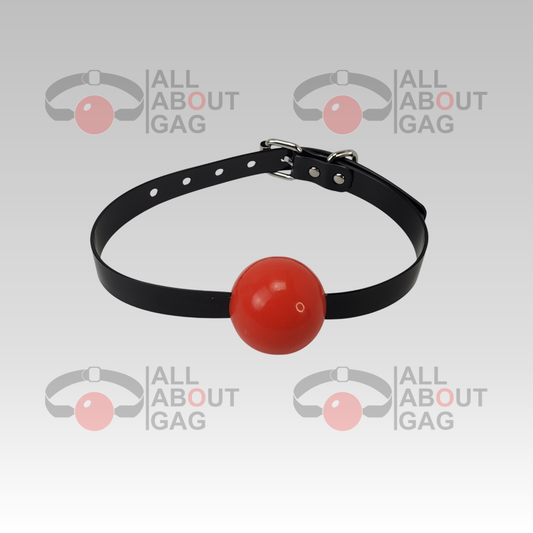 Simple Strap ballgag black PVC  Lockable option