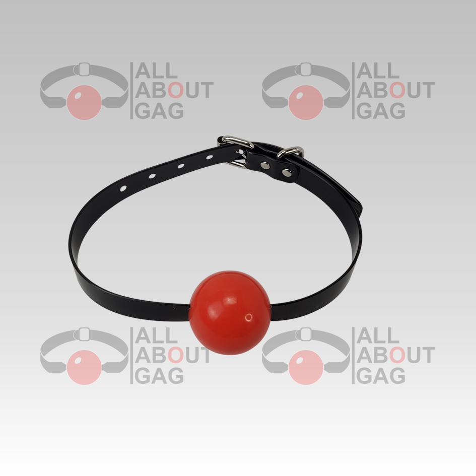 Simple Strap ballgag black PVC  Lockable option