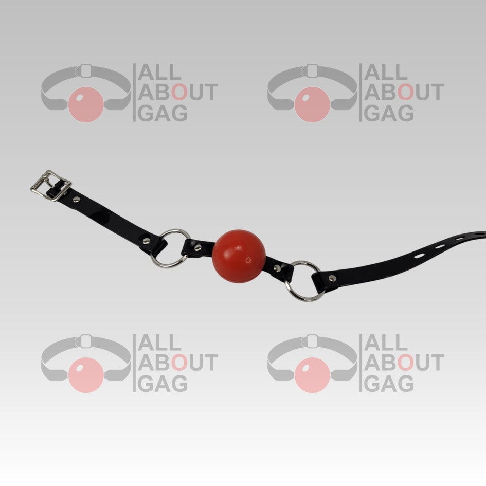 Ultra Comfort Ballgag with PVC black strap -Lockable – Display Model (Photo Sample) – Used