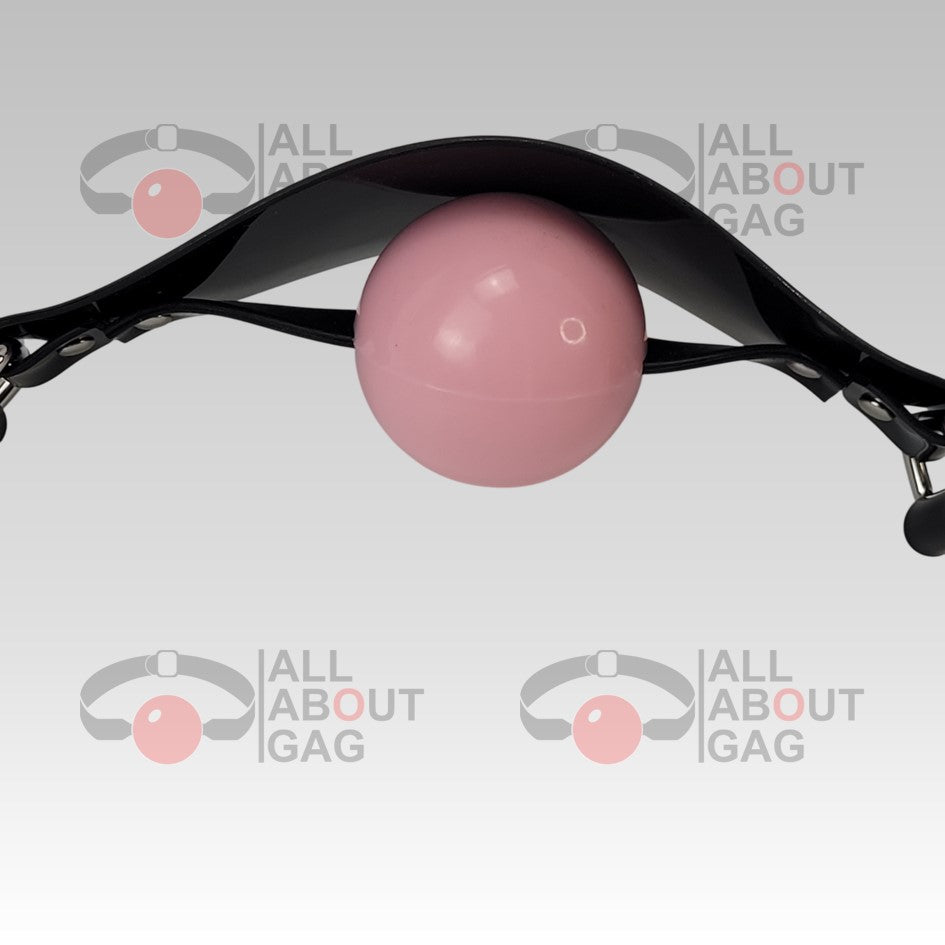 Ball Gag Panel Gag Type 2 in black PVC Ultra comfort