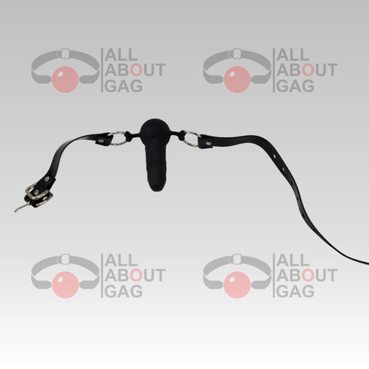 Penis ballgag Silicon PVC Black strap – Display Model (Photo Sample) – Used