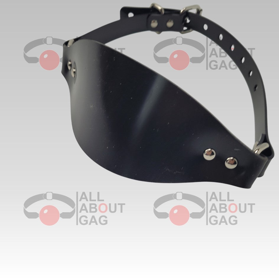 Ball Gag Silicone Panel Gag Type 2 in black PVC Ultra comfort