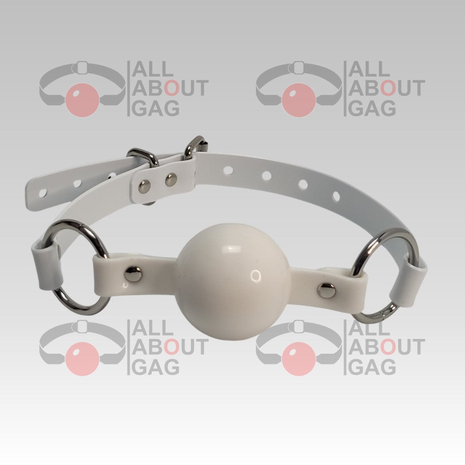Solid white ballgag