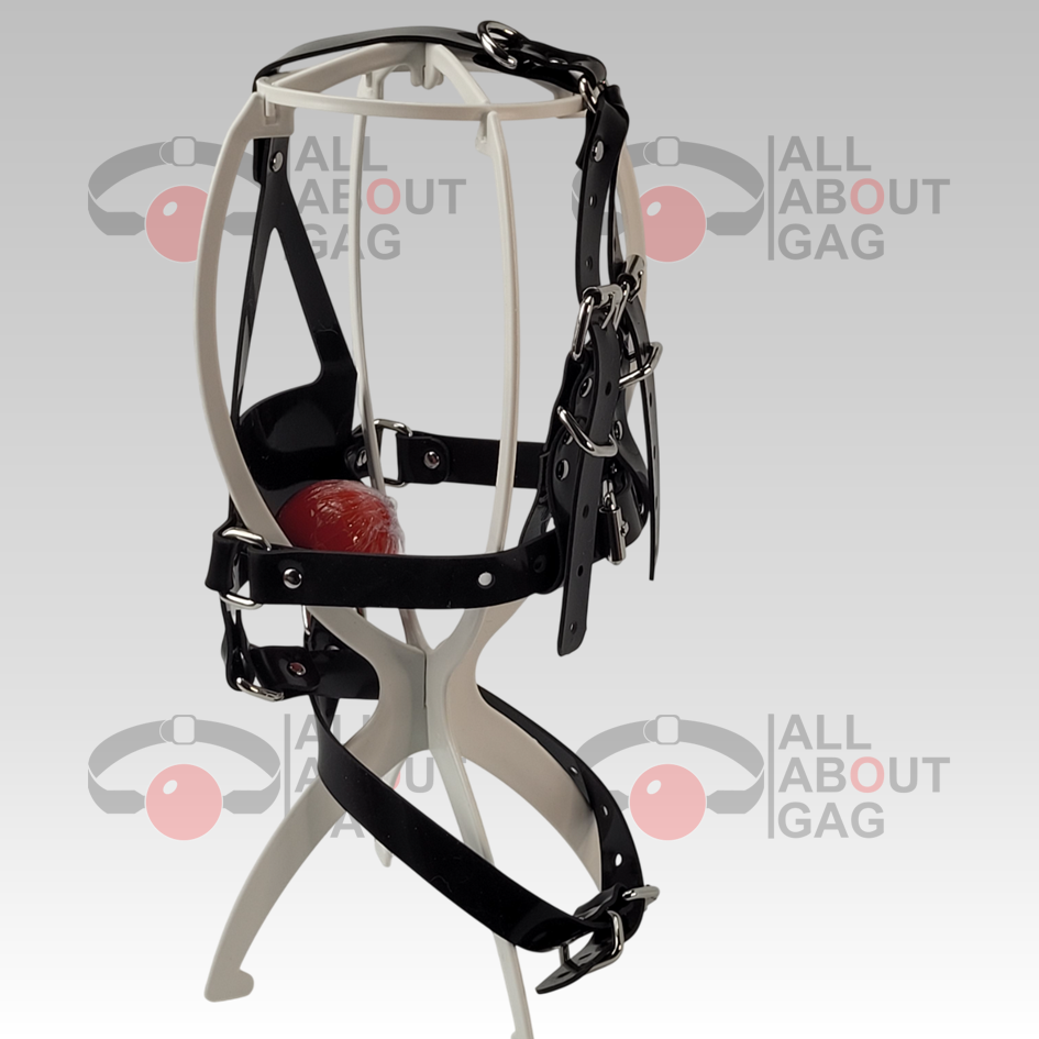 FULL Silicone Black muzzle ballgag