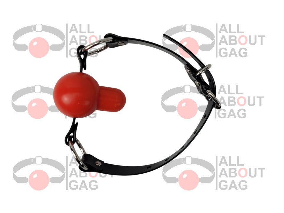 Tongue depressor Ballgag Silicone PVC Black strap Lockable