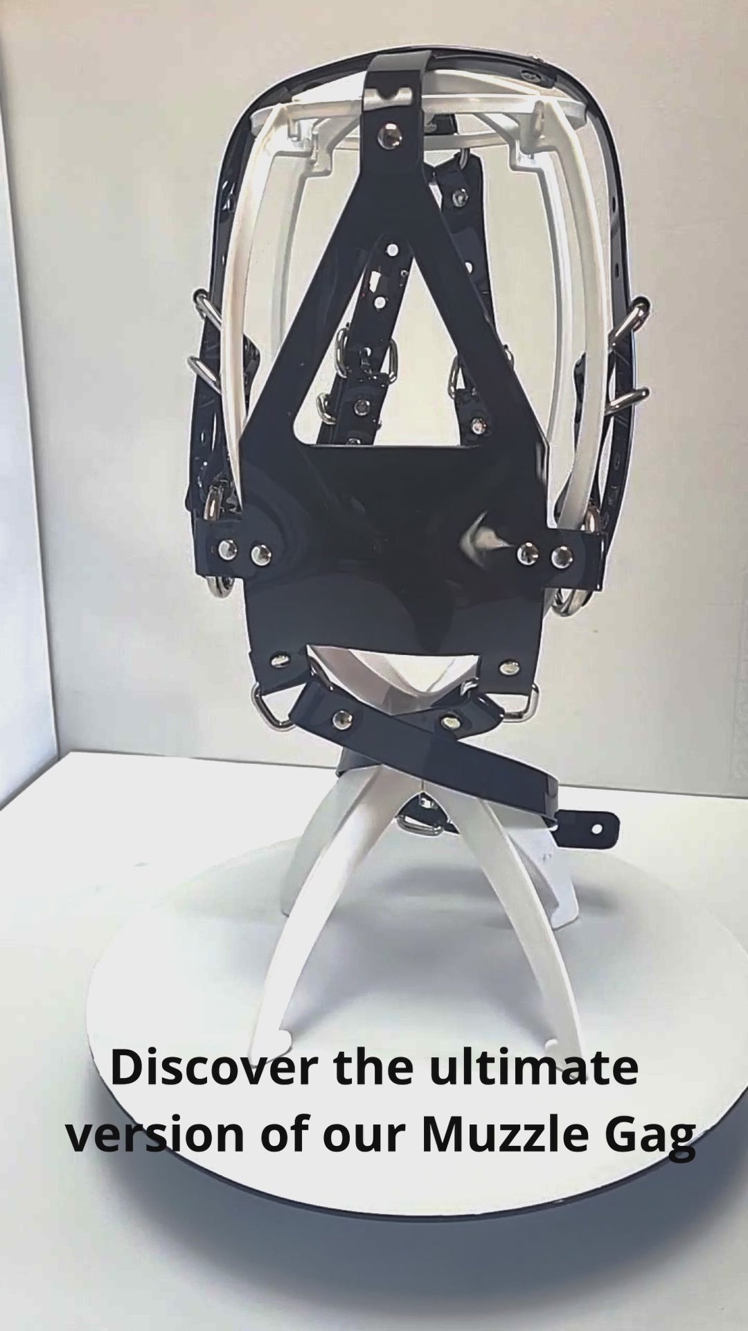 Black PVC muzzle ballgag EVO Lockable Vegan – AAG store