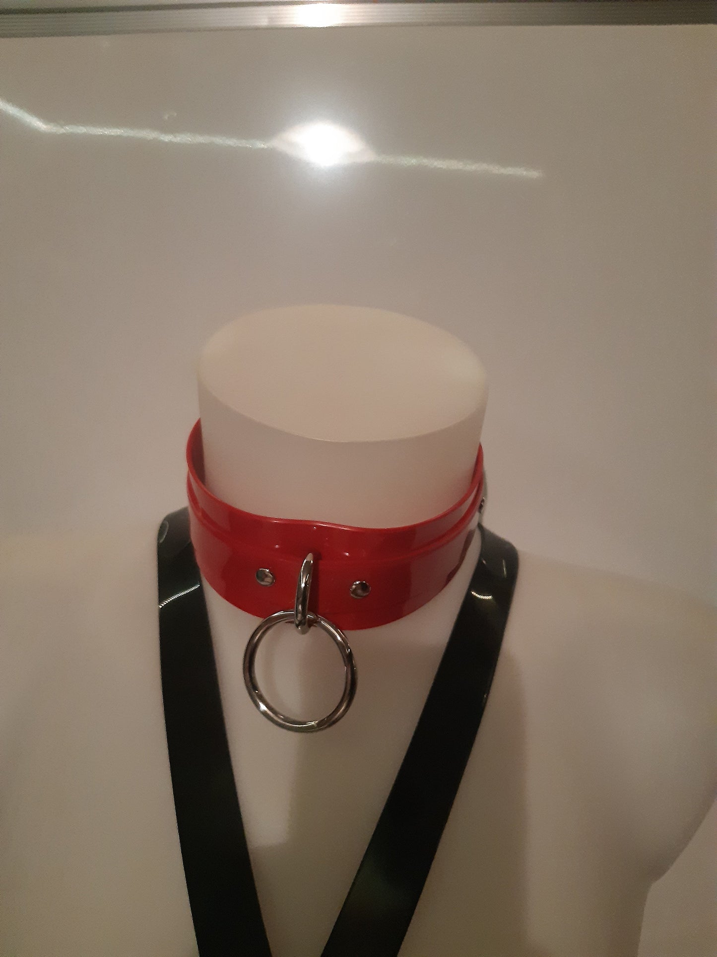 Red PVC neck collar